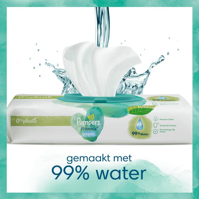 Pampers Harmonie Aqua Billendoekjes 48 Stuks