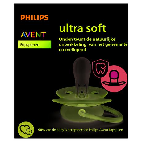 Philips Avent Fopspeen Ultra Soft 0-6M Double Pack, mixed - SCF091/39