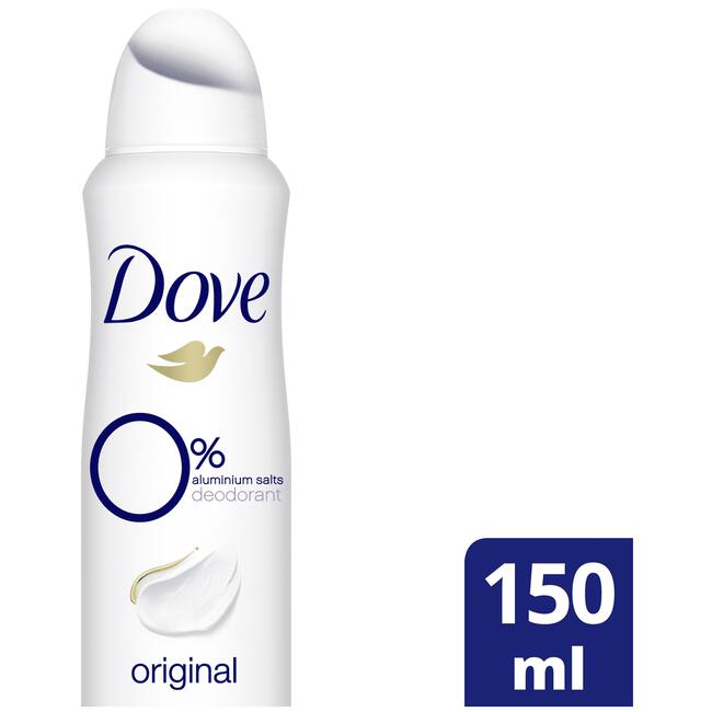 Tweede leerjaar Ambacht zuur Dove Original 0% Anti-Transpirant Deodorant Spray 150 ML 150 ML | Etos