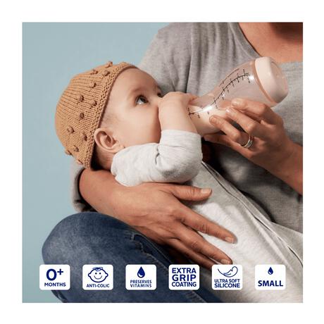 Difrax Anti-Koliek S-Fles Lichtroze 250 ML