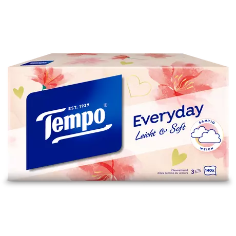 Tempo Everyday XXL Light box 3-Laags Tissues 140 stuks