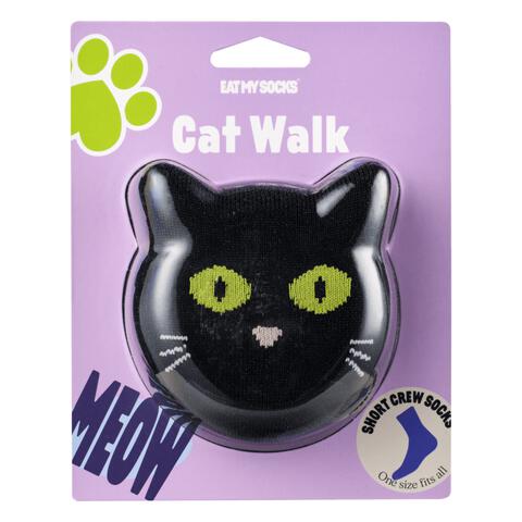 Eat My Socks Cat Walk Zwart One Size - 1 paar