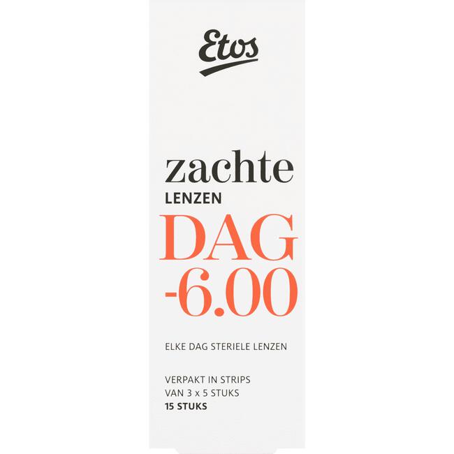Etos Zachte Daglenzen -6 15 stuks