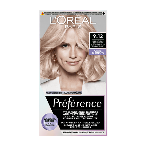 L'Oréal Paris Préférence Cool Blondes Permanente Haarverf 9.12 Siberia