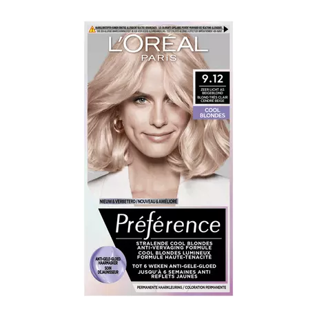 L'Oréal Paris Préférence Cool Blondes Permanente Haarverf 9.12 Siberia