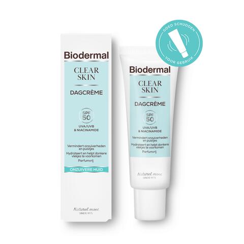 Biodermal Clear Skin Dagcrème Spf50 40 Ml