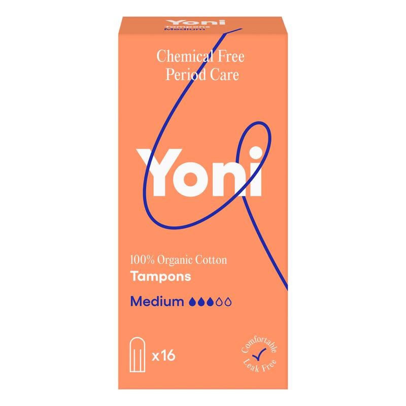 Yoni Tampons Medium 100% Biologisch Katoen 16 stuks