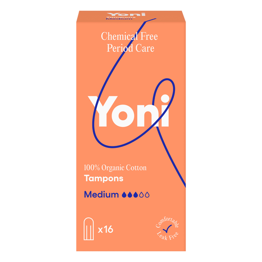 Yoni Tampons Medium 100% Biologisch Katoen 16 stuks