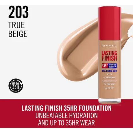 Rimmel London Lasting Finish 35Hr Foundation 203 True Beige