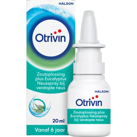 Otrivin Zoutoplossing Plus Eucalyptus Neusspray bij een Verstopte Neus 20 ML