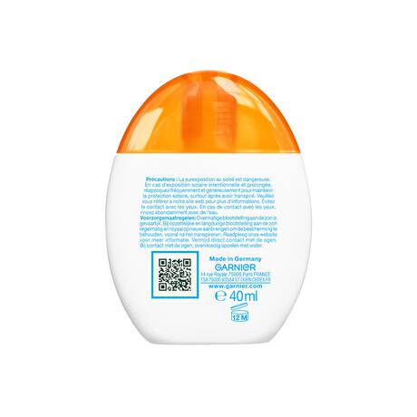 Garnier Ambre Solaire Super UV Face Refreshing Water Fluid Transparent SPF50+ 40 ML