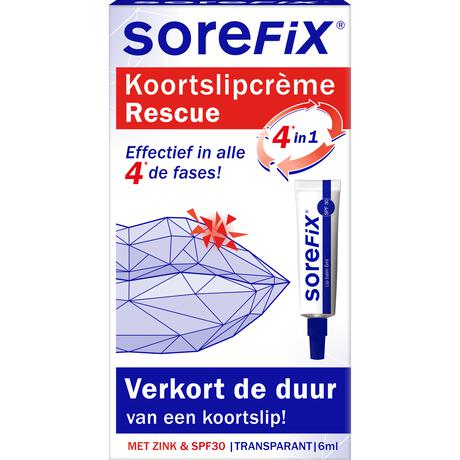 SoreFix Rescue Op Zink Gebaseerde Koortslipcrème 6 ML