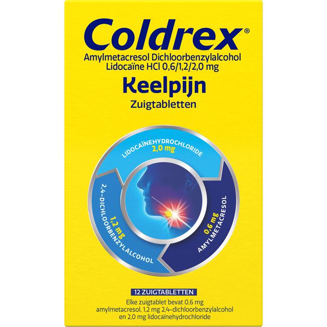 Coldrex Keelpastilles 12 Stuks