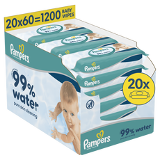 Pampers 99% Water Billendoekjes 20x60 Stuks