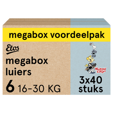 Etos Woezel & Pip Luiers Extra Large Megabox Voordeelpak Maat 6 16-30 kg  120 stuks