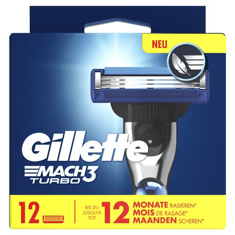 Gillette Mach3 Turbo Navulmesjes 12 Stuks