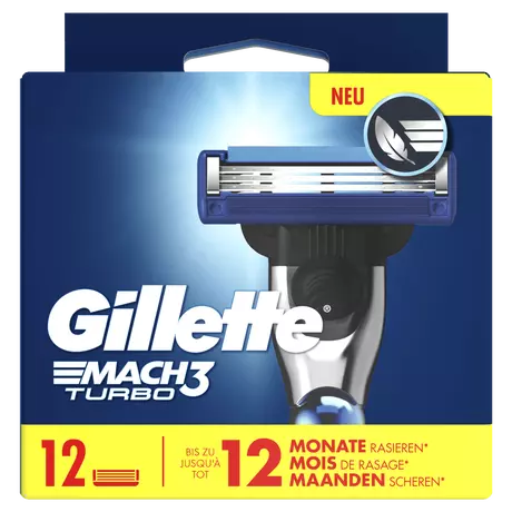 Gillette Mach3 Turbo Navulmesjes 12 stuks