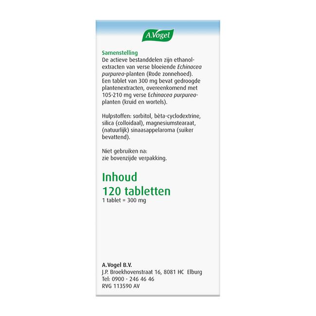 A.Vogel Echinaforce Junior bij Griep en Verkoudheid Tabletten 120 stuks