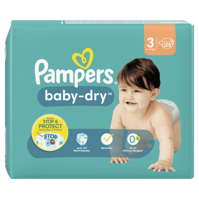 Handelsmerk Bereiken Datum Pampers Baby-Dry Luiers Maat 3 6-10 KG 25 Stuks 25 EA | Etos