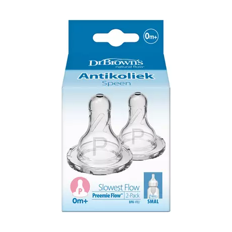 Dr. Brown’s Flesspeen Prematuur 0+ Maanden Smalle Halsfles 2 stuks