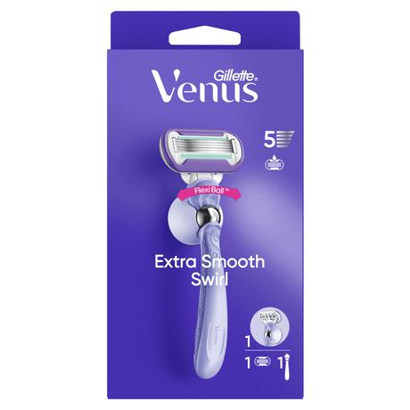 Gillette Venus Deluxe Smooth Swirl Extra Glad Scheersysteem 5 Blades