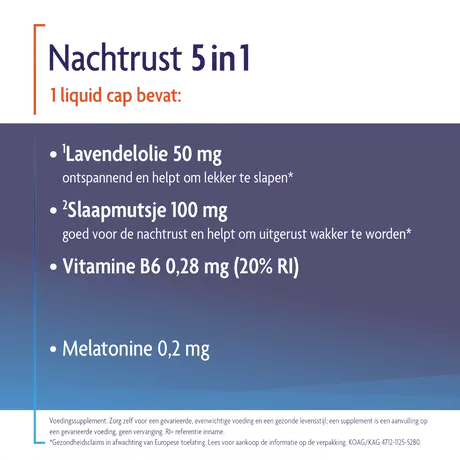 Shiepz Nachtrust 5in1 Liquid Capsules 50 stuks