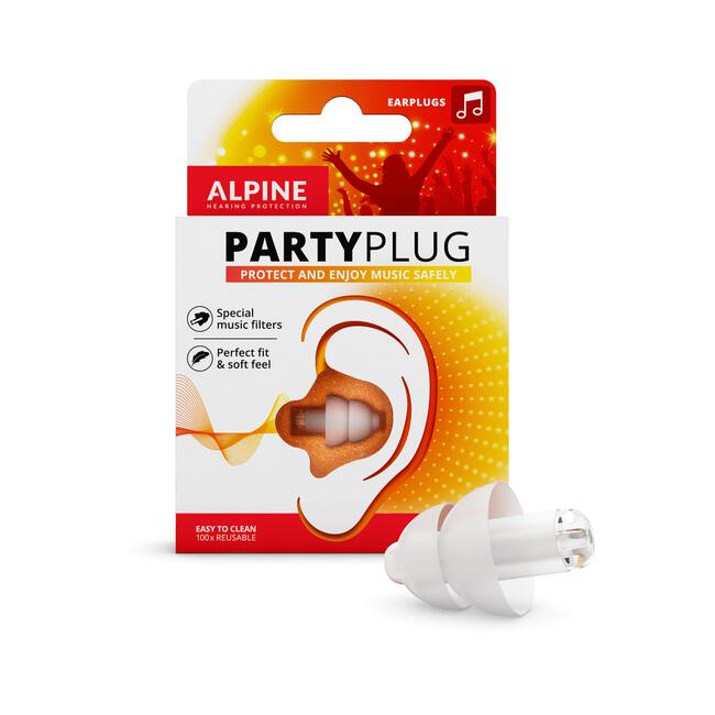 Alpine PartyPlug Transparant Herbruikbare Muziek Oordoppen 1 paar