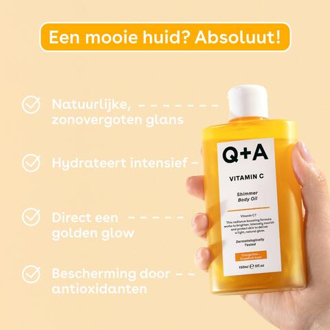 Q+A Vitamin C Shimmer Body Oil  150 ML