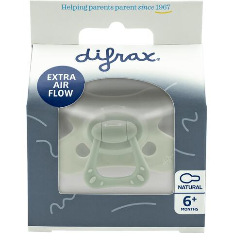 Difrax Fopspeen Natural 6 Maanden Groen BPA-vrij