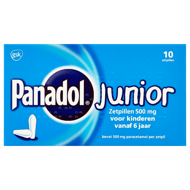 Panadol Junior Zetpillen 500 mg Voor Kinderen Vanaf 6 Jaar
