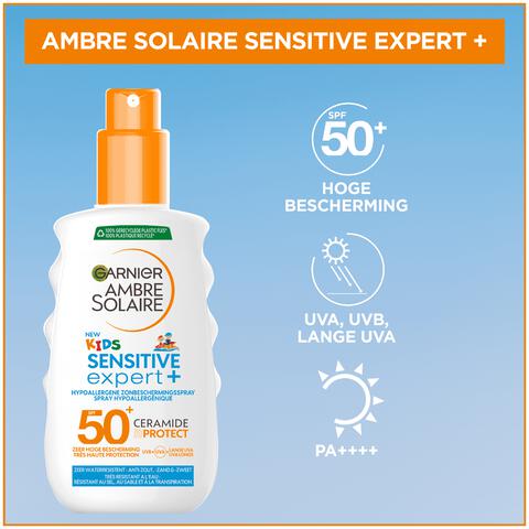 Garnier Ambre Solaire Kids Sensitive Expert+ Hypoallergene Zonnebrand Spray SPF50 150 ML