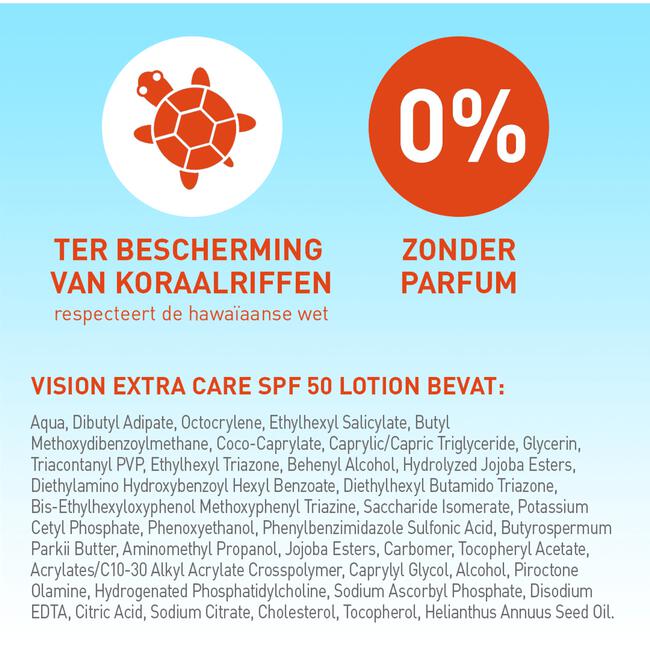 Vision Extra Care Zonnebrand SPF50 180ML