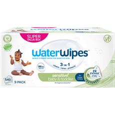 WaterWipes Snoetendoekjes Plasticvrij Gevoelige Huid Voordeeldoos 9x60
