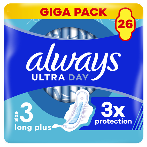 Always Maandverband Ultra Day Long Plus Wings Giga Pack 26 stuks