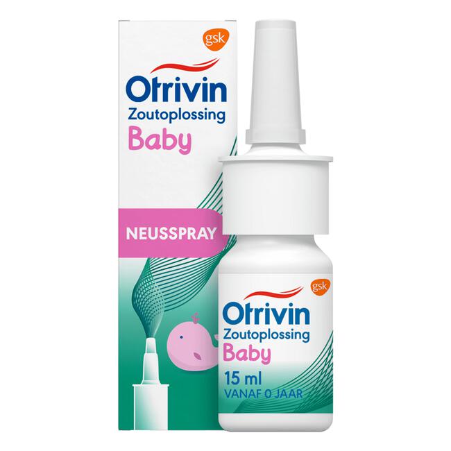 Otrivin Baby Zoutoplossing Neusspray bij een Verstopte Neus 15 ML