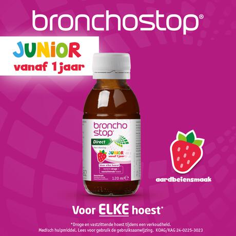 Bronchostop Direct Junior Hoestdrank met Honing 120 ML
