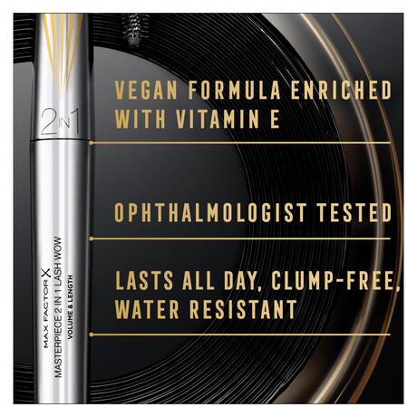 Max Factor Masterpiece 2In1 Lash Wow Mascara 01 Black