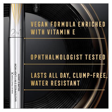 Max Factor Masterpiece 2In1 Lash Wow Mascara 01 Black
