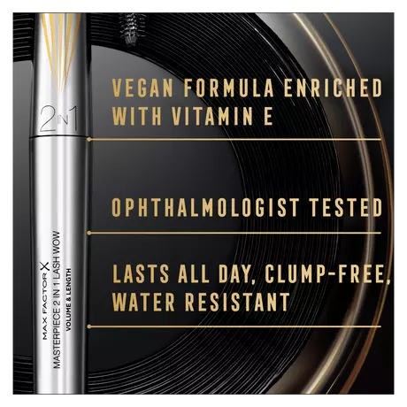 Max Factor Masterpiece 2In1 Lash Wow Mascara 01 Black