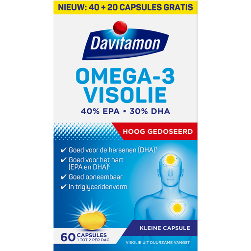 Davitamon Omega-3 Visolie Capsules 60 stuks