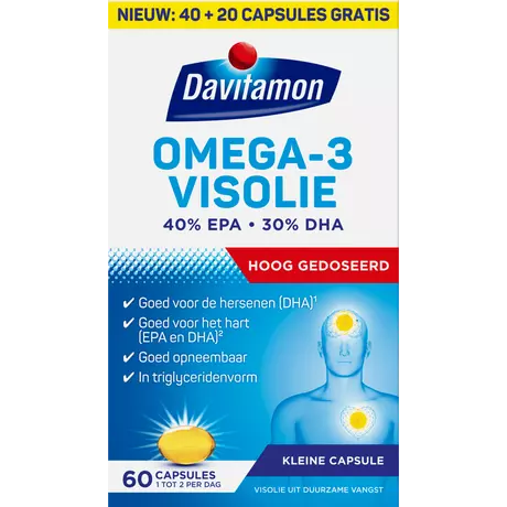 Davitamon Omega-3 Visolie Capsules 60 stuks