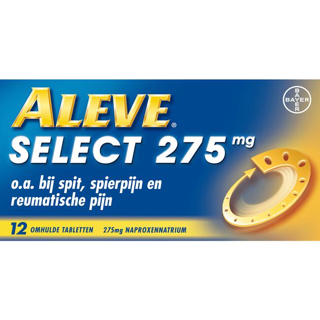 Aleve Select bij o.a. rugpijn spierpijn en gewrichtspijn 12 tabletten