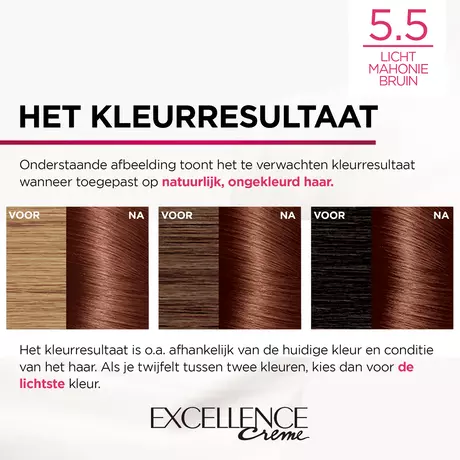 L'Oréal Paris Excellence Crème Verzorgende Kleuring 5.5 Licht Mahoniebruin