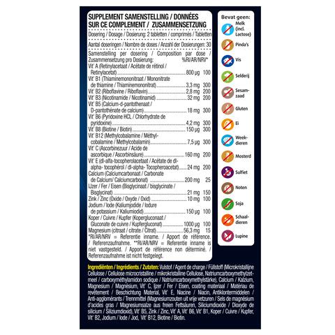 Lucovitaal Multi+ IJzer Energie Hoog Gedoseerd Tabletten 60 stuks