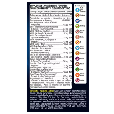 Lucovitaal Multi+ IJzer Energie Hoog Gedoseerd Tabletten 60 stuks