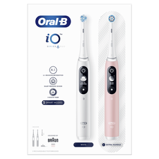 Oral-B iO 6 Wit & Roze 2 Elektrische Tandenborstels By Braun