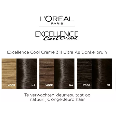 L'Oréal Paris Excellence Cool Creams Haarverf 3.11 Ultra Ash Donkerbruin