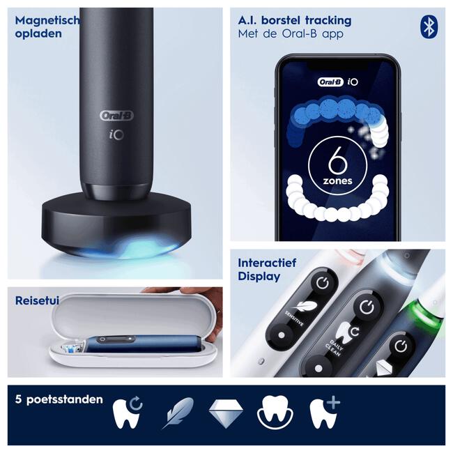 Oral-B iO 7W Wit Elektrische Tandenborstel By Braun