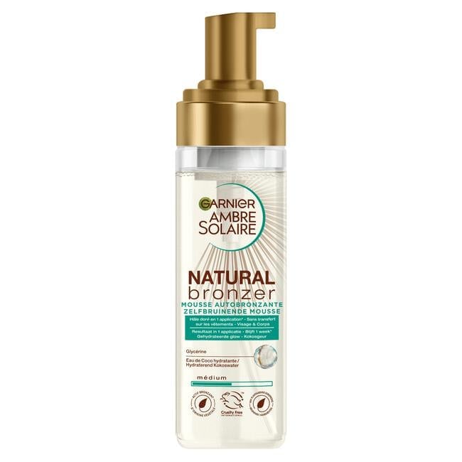 Garnier Ambre Solaire Self Tan Mousse Zelfbruiner voor Lichaam & Gezicht 200ML