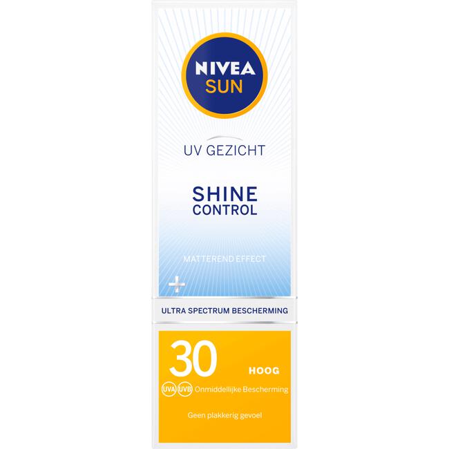 beddengoed Bruidegom maandelijks NIVEA SUN Gezichtszonnecrème Shine Control SPF 30 50 ML 50 ML | Etos